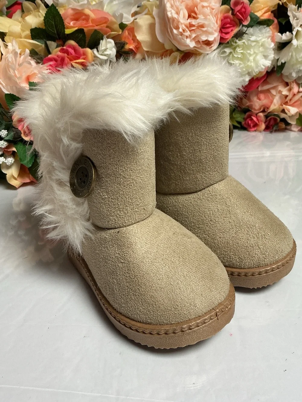 China Buttons City Faux Suede Faux Fur Winter Boots EU 30 Kids